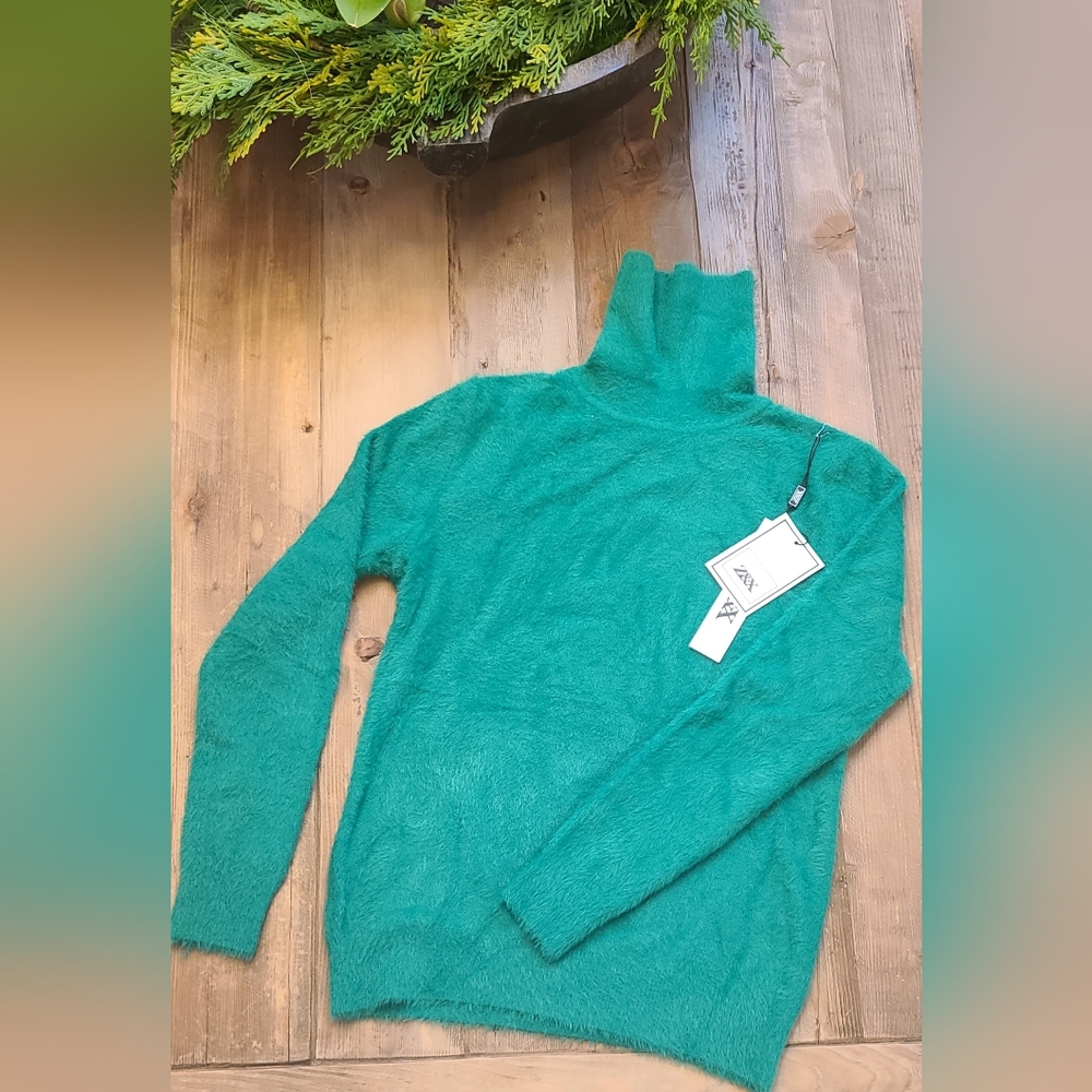 Green Alpaca Turtleneck